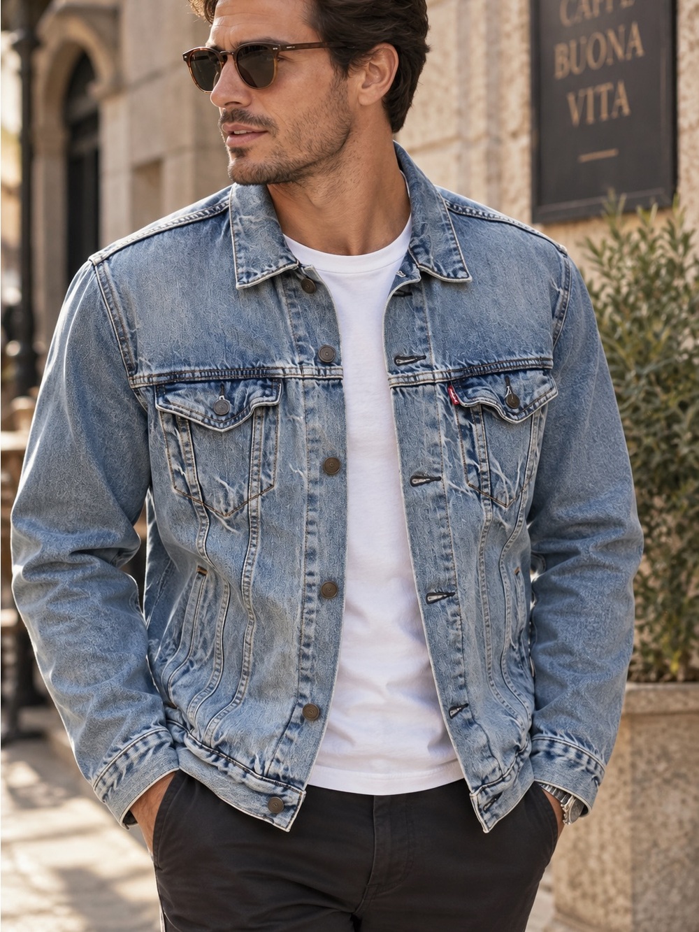 Levi's Light Wash Blue Denim Trucker Jacket